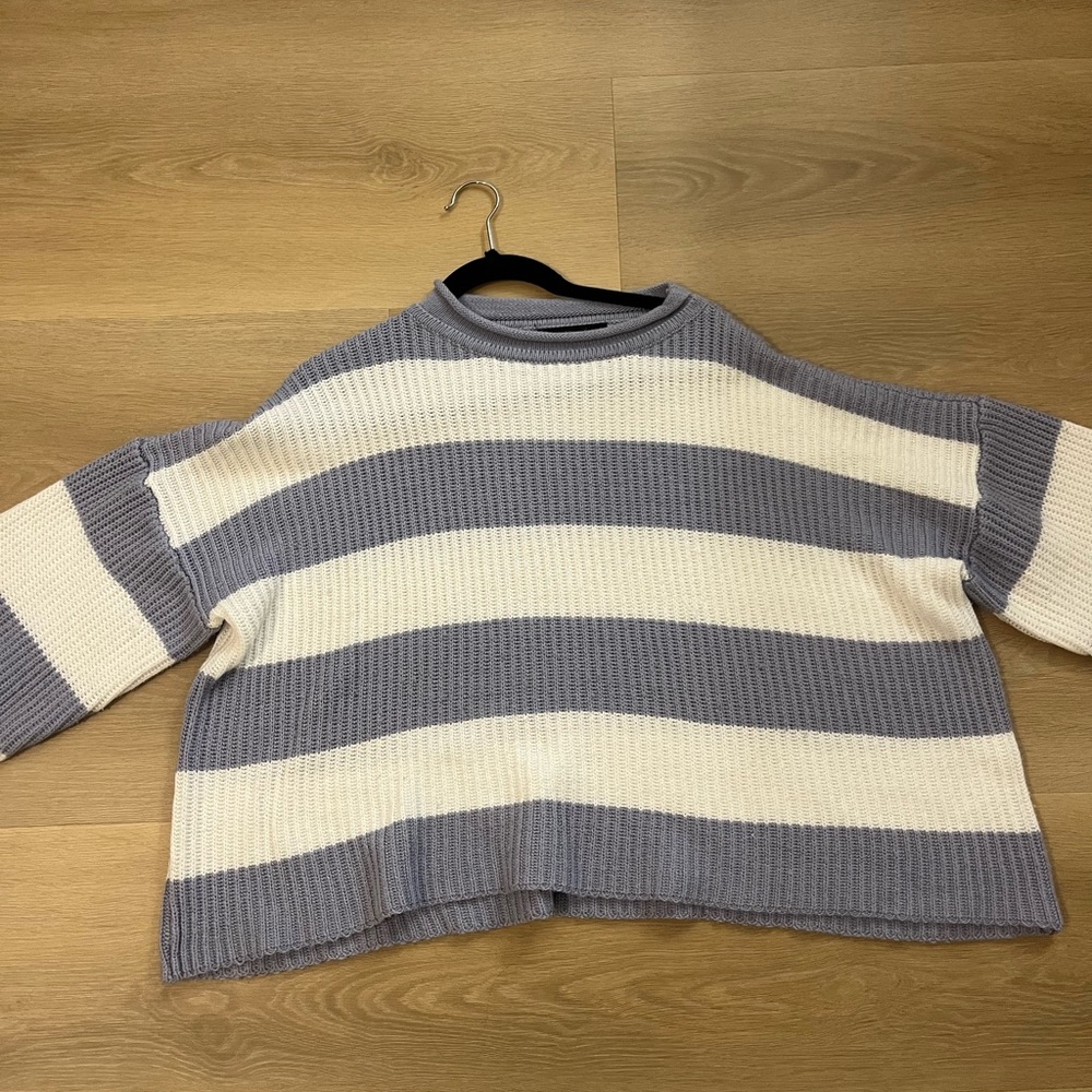zesica blue and white stripe sweater